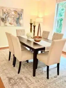 dining room with a table and chairs