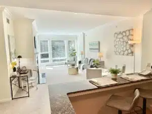 dining area and living room